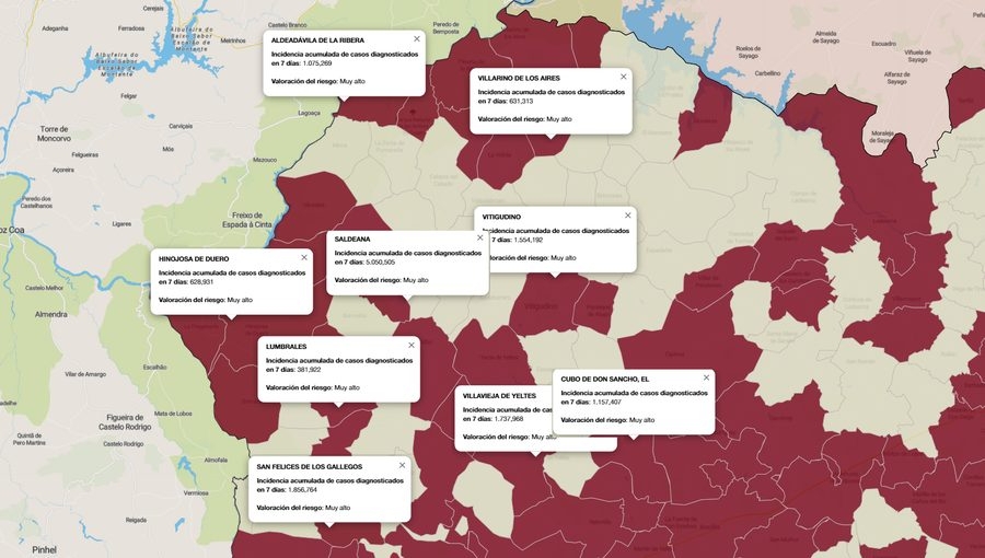 Las Arribes suman 35 nuevos contagios en un solo día y ya son 27 los municipios afectados